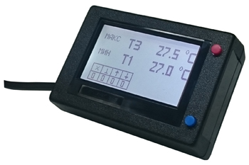 Дисплей-контроллер температуры <b>Д-КТМ-99-485</b>-Дисплей-контроллер многоканальный Д-КТМ-99-485